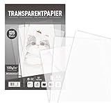 Sweelov - 125 листов прозрачной бумаги для печати DIN А4, 100 г/м2, для рисования и рукоделия