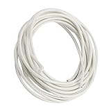 PATIKIL 2 500C calor resistencia fibra vidrio cubierto cobre conductor alta temperatura cable cable blanco, 5M/16.4ft 1mm