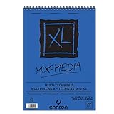 Álbum Espiral Microperforado, A4, 30 Hojas, Canson XL Mix Media, Grano Texturado 300g