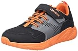 Geox J Sprintye Boy A, Boys' Sneakers, Multicolor (Black/Orange), 35 EU