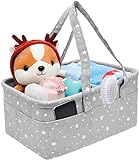 ZYUPHY Дитячий портативний кошик для підгузників, подарунок для душа для новонароджених, багатофункціональний візок для дитячої кімнати, 42 * 28 * 18 см