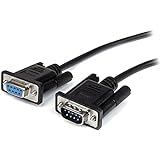 StarTech.com Câble d'extension directe de 1 m pour moniteur vidéo série RS232 EGA DB9 mâle vers femelle - Rallonge noire