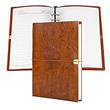 旅行日記本 - A5 筆記本，旅行筆記本，可愛筆記本，厚度 120 g/m²，200 頁，皮革筆記本（棕色）