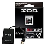 Sony - Tarjeta de Memoria Flash de 64 GB XQD con Lector XQD USB 3.0 (Lectura 440 MB/s y Escritura 400 MB/s)