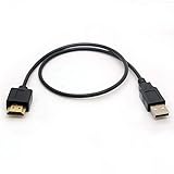 Cable USB a HDMI – USB 2.0 A macho a HDMI macho, cable convertidor de extensión de 50 cm
