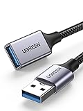 UGREEN USB 3.0 ұзартқыш кабелі USB типті ер-әйел ұзартқыш кабелі Компьютер, сыртқы қатты диск, принтер, тінтуір, пернетақта, концентратор, Pendrive, PS5 контроллері, VR көзілдіріктері үшін 3 Гбит/с кеңейткіш (1 М)