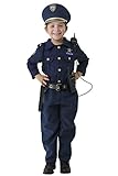 Dress Up America- Conjunto de Disfraces de policía de Lujo para niños, Color navy, 3 a 4 años (cintura: 66-71 altura: 91-99 cm) (201-T)