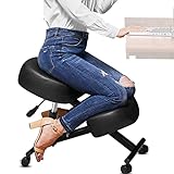 Himimi Ergonomic Kneeling Chair, Orthopedic Posture Chair, ເກົ້າອີ້ຫ້ອງການອາຈົມທີ່ສາມາດປັບໄດ້, ອາຈົມຫົວເຂົ່າສໍາລັບເຮືອນແລະຫ້ອງການ, ມີບ່ອນນັ່ງທີ່ຫນາແລະສະດວກສະບາຍ.