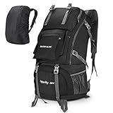 CestMall Hiking Backpack, 50L Lightweight Trekking Backpack for Men Waterproof Travel Bag for Water Camping Hiking Bag with Rain Cover for Climbing Fishing gifts