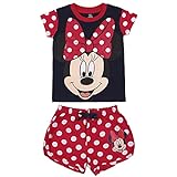 CERDÁ LIFE'S LITTLE MOMENTS Red Minnie Mouse Girl Colour Summer Pyjamas Official Disney License, 4 years for Girls