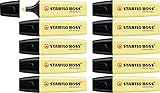 Marcador STABILO BOSS Original Pastel - Caja con 10 unidades - Color amarillo