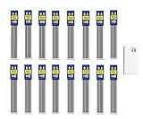 0,5 mm blyantledninger, 200 stk. 0,5 mm brudsikre HB-ledninger til mekanisk blyant (10 sæt) og 2 viskelædere, skriv flydende og tydeligt