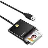 USB Smart Card Reader DOD Military USB Public Access CAC Adaptador De Lector De Tarjetas/Tarjeta De Identificación/SIM/IC Bank Chip Card, Compatible con Windows XP/Vista / 7/8/10, Mac OS