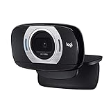 Logitech C615 Webcam Portátil, Full HD 1080p/30ims, Video-Llamadas en Pantalla Panorámica, Plegable, Corrección HD, Enfoque Automático, PC/Mac/Portátil/Macbook/Tablet, Color Negro