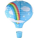 Diseño de arco iris y globo tamaño grande lámpara de techo (lámparas esféricas de papel para lámpara) - azul