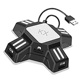 Convertidor de Teclado y Ratón Adaptador de Controlador de Gamepad KX Gaming Teclado y Mouse USB Adaptador Compatible con Switch/PS4/PS3/Xbox One