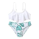 riou Bikinis Niña 2023 Push Up Elegante Halter Bikini Traje de baño Acolchado Bra Tops y Braguitas Bohemia Acolchado Bra Tops Ropa de Baño de Playa Brasileños Biqunis