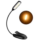 LITOM Luz de Lectura, Luz de Libro Recargable con 60H de Autonomía, 7 LED con 9 Modos de Luz, 360° Flexible Lampara de Lectura Pinza para Lectores Noche, E-Reader, Libro, PC y Tablet