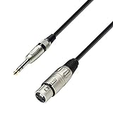 Adam Hall Cables K3BFV0300 - Cable para micrófono XLR a jack (6.3 mm, estéreo, macho/hembra, 3 m)