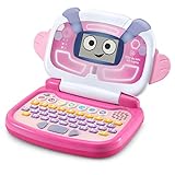 VTech - Навчальний дошкільний ноутбук, Pixel the little one, Дитячий комп'ютер для дітей +3 роки, Рожевий, Версія ESP