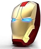 Nidiox Iron Man Design haririk gabeko sagua ergonomikoa, 2,4G-ko sagu eramangarria Nano USB hargailuarekin, ordenagailu eramangarrirako, mahaigainerako, MacBookentzat, 10 metroraino erantzuten du.
