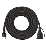 EMOS E-008 P1820-Cable alargador Schuko, m, Cable de Goma para Exteriores, IP44, 1,5 mm2, H07RN-F3G, 20 Meter