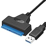 EasyULT USB 3.0 a SATA Cable del Adaptador, Cable Adaptador para Discos Duro USB 3.0 to SATA 2.5' SSD/HDD Drives, Soporte UASP SATA III