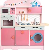 11465 Cocina infantil, Sueño de niña, small foot, de madera, cocina multifuncional, juego de rol , color/modelo surtido