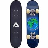 Apollo Skateboard Niño | Monopatín Niño con Cojinetes ABEC 3 y Ejes de Aluminio | Skate Completo con Diseños Geniales| Monopatines para Niños a Partir de 3 Años