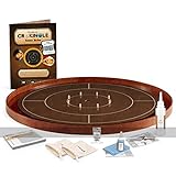 Masters Crokinole Tournament Board - Walnut and Cherry (with Discs, Powder and Hanging Kit)