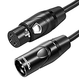 Twozoh Cable XLR 2M, XLR Macho a Hembra balanceado 3 pines XLR Cable de micrófono (Profesional/Hifi)