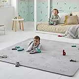 LuBabymats Mini - Alfombra puzzle de viaje para bebés, suelo extra acolchado de Foam (EVA). Medida: 110x110 cm. Color Gris