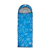 outdoorer Dream Express Ocean - Saco de dormir infantil (algodón), diseño de animales marinos