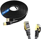 Cat 7 5m Cable Ethernet 5 metros, RJ45 Cable de Red 5m Plano Alta Velocidad, Resistente Al Agua, FTP – Gigabit – Más Rápido Que Cat 6/Cat 5, Cable Lan Para Xbox/Switch/Router/Game/Smart TV/Modem