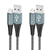 SIZUKA Cable Micro USB,[2Pack 1M] Carga Rápida Android Cable Android Nylon Movil Cables Cargador Compatible con Samsung S7/S6/S5/J7, Sony, Xiaomi,Huawei, HTC, Motorola, Nexus, LG, PS4, Kindle