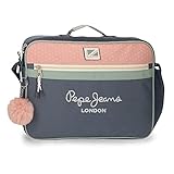 Pepe Jeans Laila School Wallet 14' Blue 38x28x6 cms Polyester