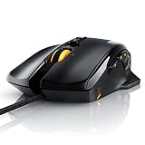 titanwolf - 10800 DPI Ratón - MMO gaming laser mouse - 12 teclas programables - LED - Mode Macro - incluidos CD de software - diseño ergonómico - ajuste Fin del peso 6 x 4 g - para diestros