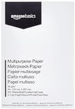 Amazon Basics Papel multiusos para impresora A4 80gsm, 1 paquete, 500 hojas, blanco