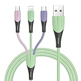 3 en 1 Multi Cable de Carga, Multi USB Cargador Cable Múltiples Micro USB Tipo C Compatible con Samsung Galaxy S10/S9/S8/S7/S6, Huawei P30/P20, Redmi Note 7/Mi A3/A2/A1-1.5M
