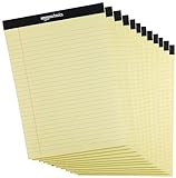 Amazon Basics Legal Notepad, 50 Sheet Paper, 12-Pack, Letter Canary