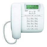 Gigaset DA610 - Teléfono Fijo de Sobremesa con Manos Libres e Identificación de Llamada, Plástico, 61 x 178 x 196 mm, Color Blanco