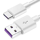 OcioDual Cable USB Tipo C 1m 4.2A 120BA Blanco de Carga y Datos Cargador Rápido Quick Charge para Telefonos Moviles