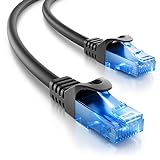 deleyCON 1,5m CAT.6 Ethernet Gigabit LAN Cable de Red RJ45 CAT6 Cable de Conexión Compatible con CAT.5 CAT.5e CAT.6a Cat.7 - Negro