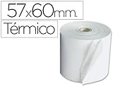 Rollos de papel térmico para calculadora y registradora 57x60mm (10 ud.)