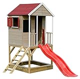 Wendi Toys M7 Summer Adventure House Casita Infantil de Madera en Plataforma para Exterior | Caseta Juegos niños Infantil de Madera casita para jardín