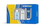 SPORTMAN - Gaveæske til mænd, pakke med 3 styk (Parfume 150 ml + After Shave 75 ml + Bath Gel 100 ml)