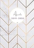 Agenda 2019-2020 a5: Organiza tu día - Agenda semanal - julio 2019 a diciembre 2020 - español - diseño de mármol