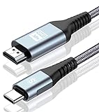 sweguard Cable USB C a HDMI 4K 2 m, USB tipo C a HDMI UHD, cable trenzado Thunderbolt 3/4, compatible con MacBook Pro/Air, iMac, iPad Pro, Samsung Galaxy S23 a S8, Surface, Dell, HP