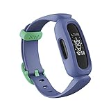 Fitbit Ace 3 pulsera de actividad para niños de +6 años con divertidos formatos de reloj animados, Resistente al agua hasta 50 m y hasta 8 días de batería, Azul cósmico/Verde astral