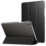MoKo Funda Compatible con Samsung Galaxy Tab A7 10.4' 2020 SM-T500/T505/T507, Delgada Cubierta Estuche Inteligente con Soporte Plegable Función Auto Reposo/Estela Trasera Transparente, Negro